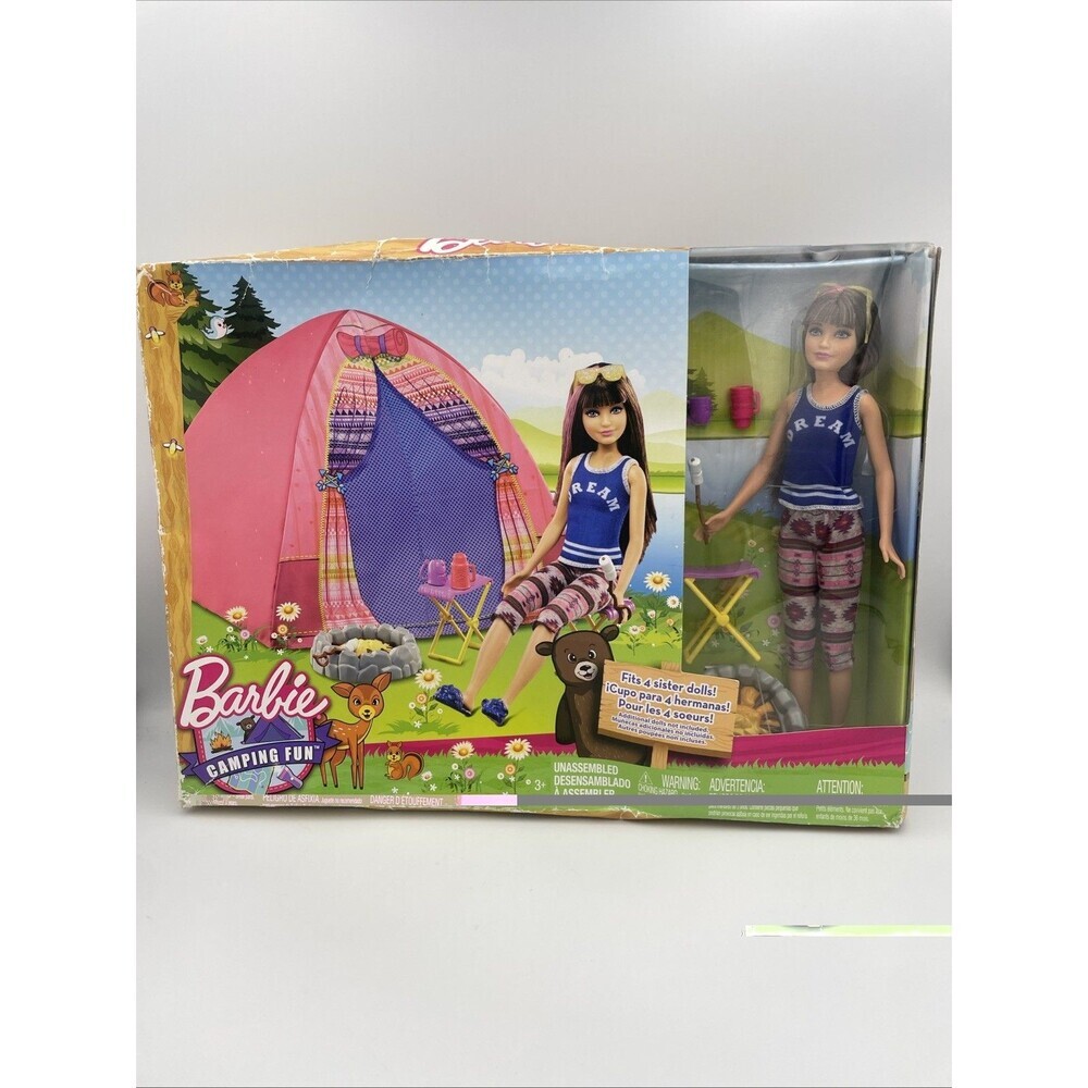 Barbie Camping Fun Doll Tent Mattel Accessories NIB 2016